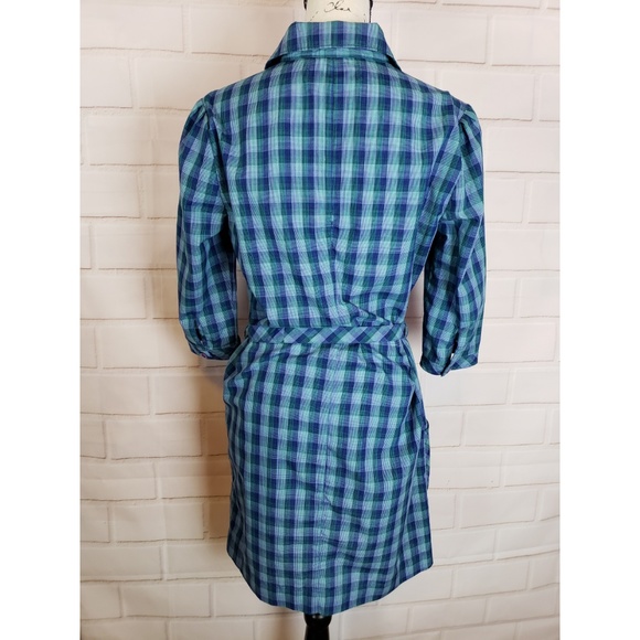 Brooklyn Industries Plaid Button Front Shirt Dress - Picture 4 of 7
